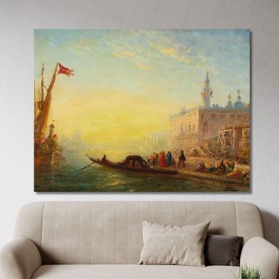 The Gondola Quay Of The Slavs Félix Ziem fzm56 canvas print 