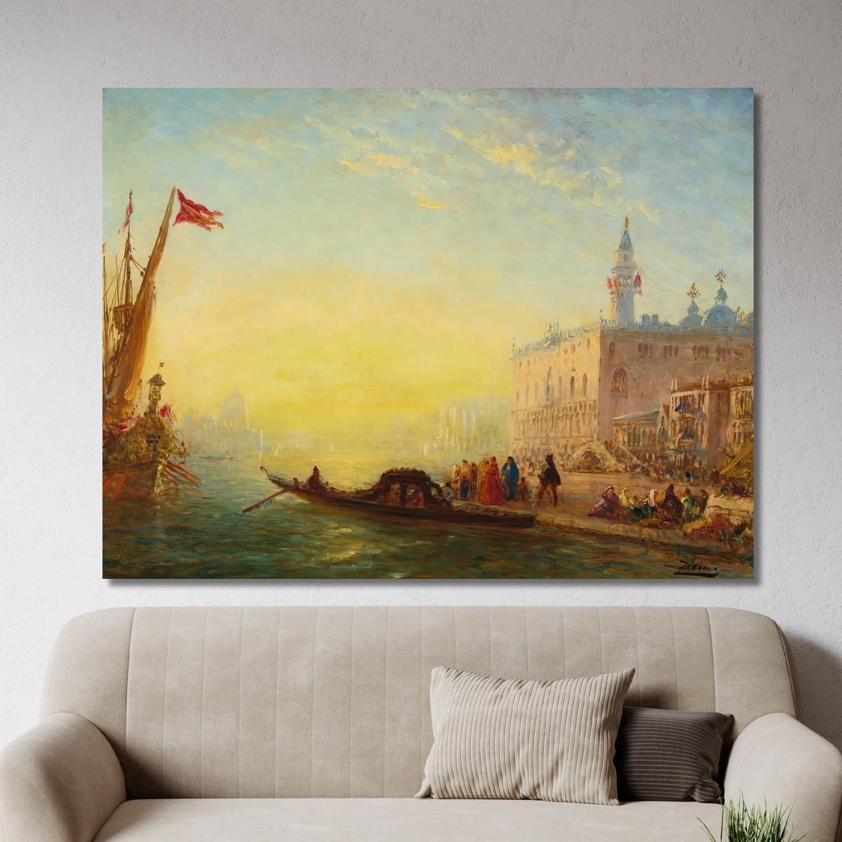 The Gondola Quay Of The Slavs Félix Ziem fzm56 canvas print 