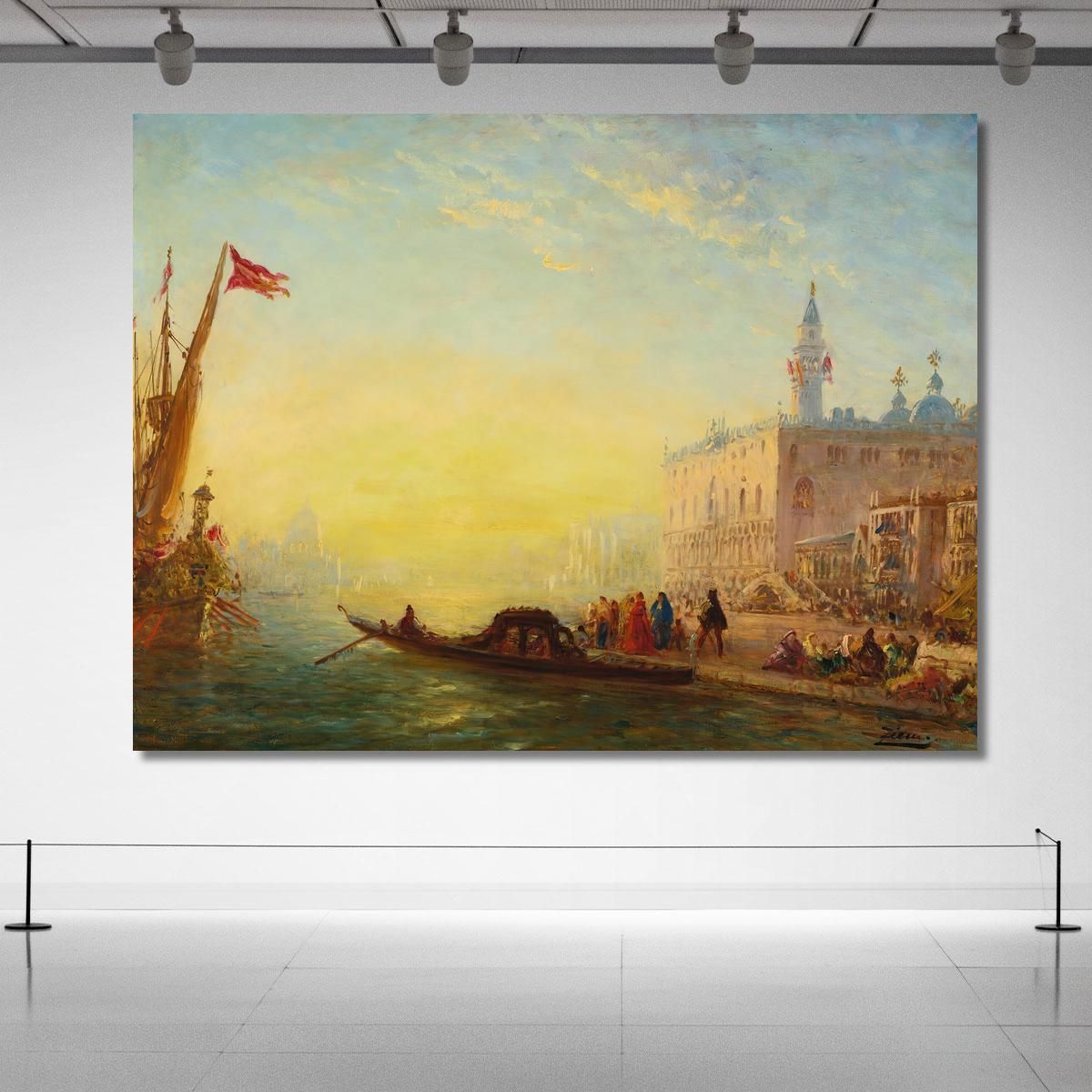 The Gondola Quay Of The Slavs Félix Ziem fzm56 canvas print 