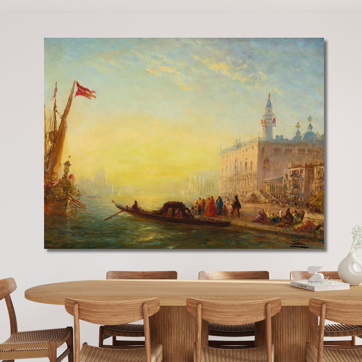 The Gondola Quay Of The Slavs Félix Ziem fzm56 canvas print 