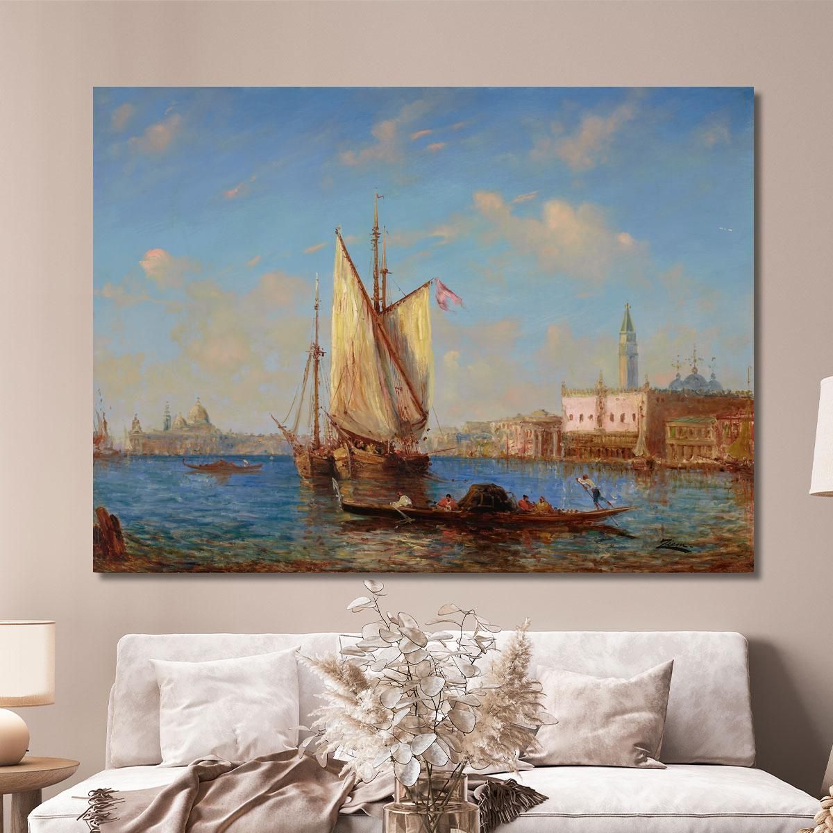 The Lagoon Venice Félix Ziem fzm57 canvas print 