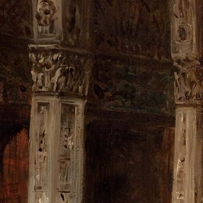 The Departure From The Doge'S Palace Under The Bridge Of Sighs Félix Ziem fzm60 canvas print