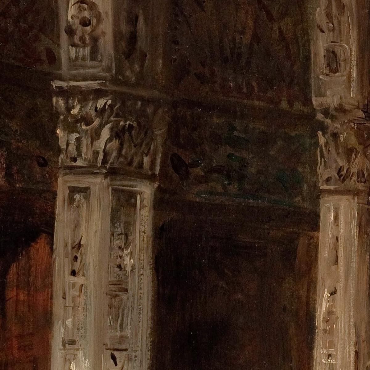 The Departure From The Doge'S Palace Under The Bridge Of Sighs Félix Ziem fzm60 canvas print