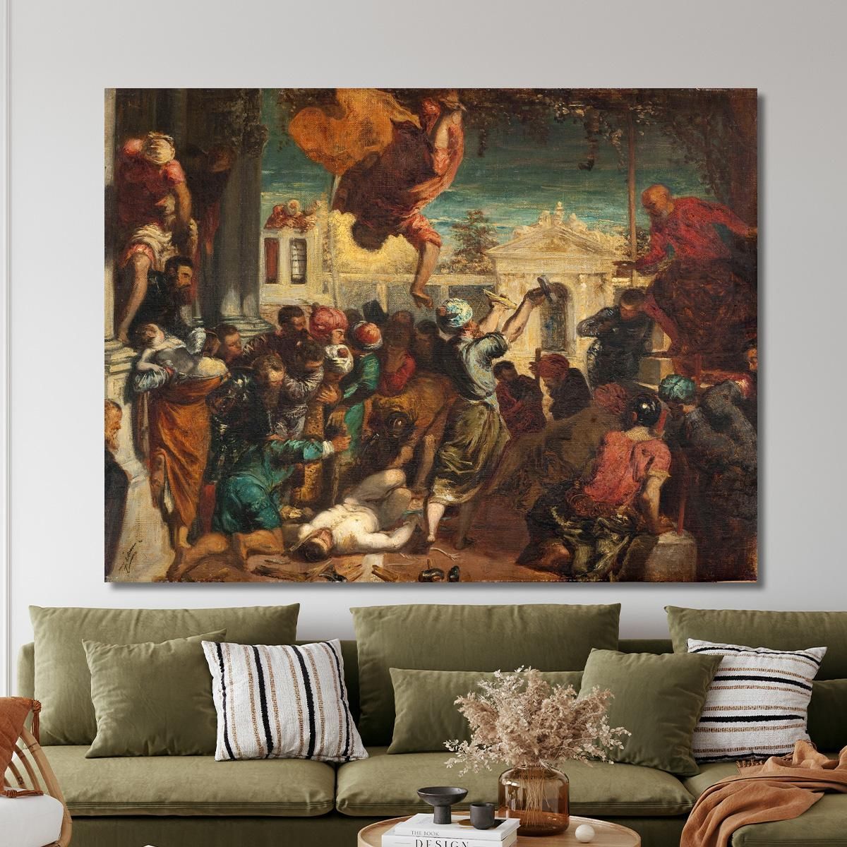 The Miracle Of The Slave Copy After Tintoretto Or The Martyrdom Of Saint Mark Félix Ziem fzm68 canvas print 