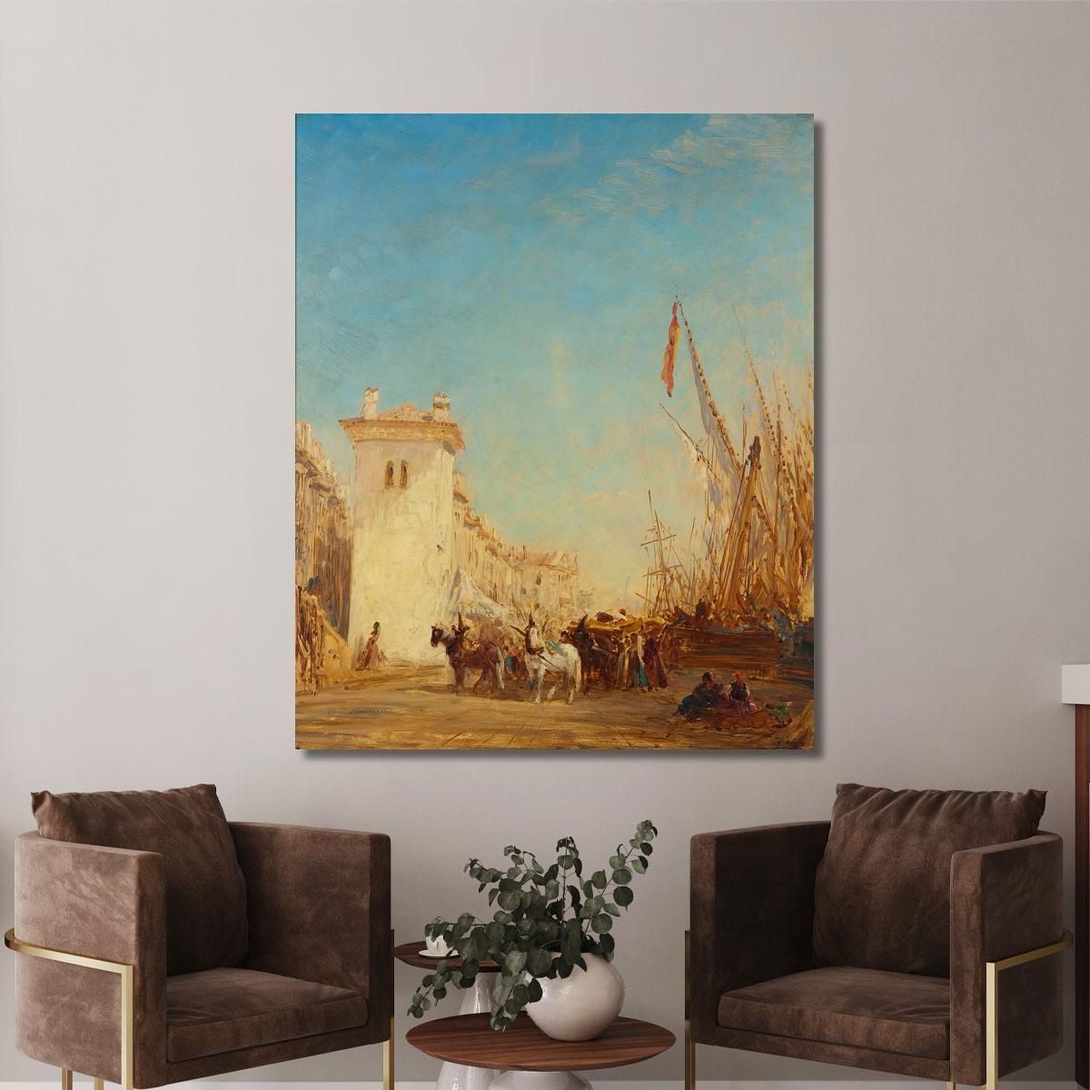 Saint-Jean Quay In Marseille Félix Ziem fzm73 canvas print 