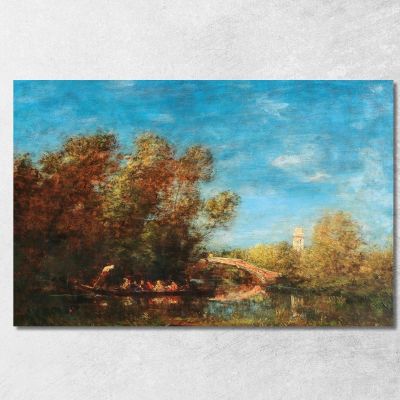 The Gardens Of Venice Félix Ziem fzm80 canvas print 