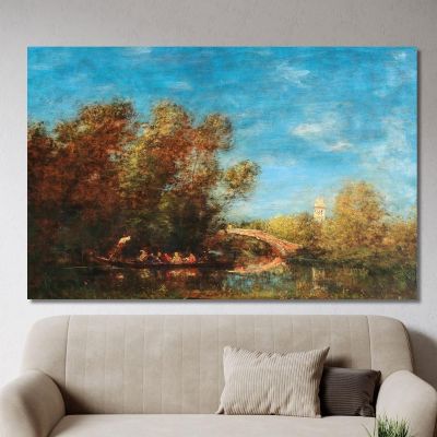 The Gardens Of Venice Félix Ziem fzm80 canvas print 