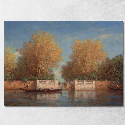 The French Gardens Félix Ziem fzm82 canvas print