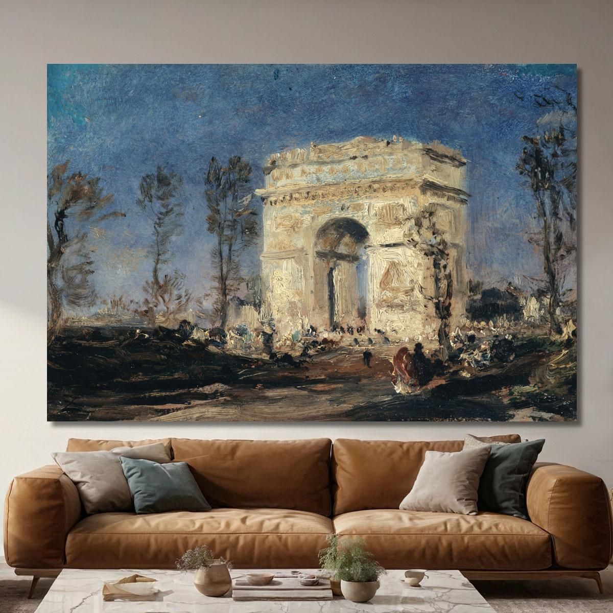 The Arc De Triomphe De L'Étoile 8Th Arrondissement Félix Ziem fzm85 canvas print 