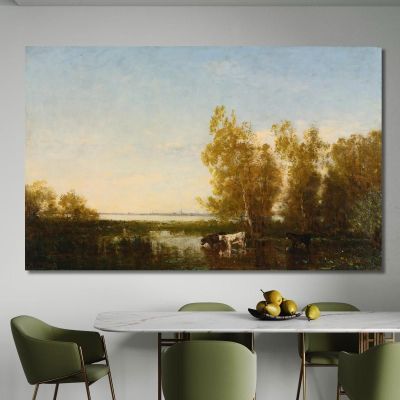 Dutch Landscape Félix Ziem fzm99 canvas print 