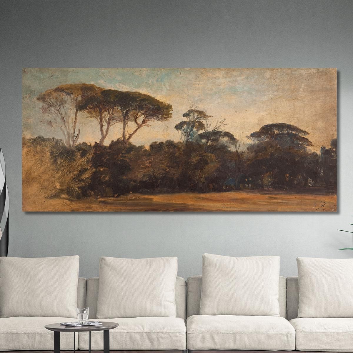 Stone Pines Near Naples Félix Ziem fzm101 canvas print 