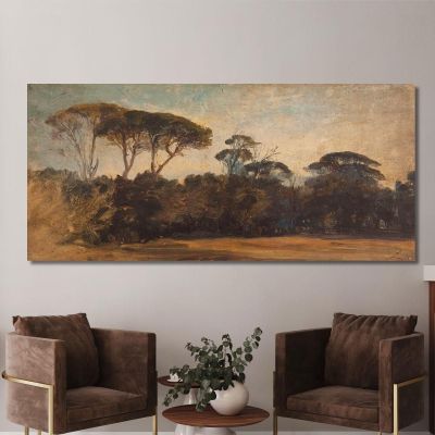 Stone Pines Near Naples Félix Ziem fzm101 canvas print 