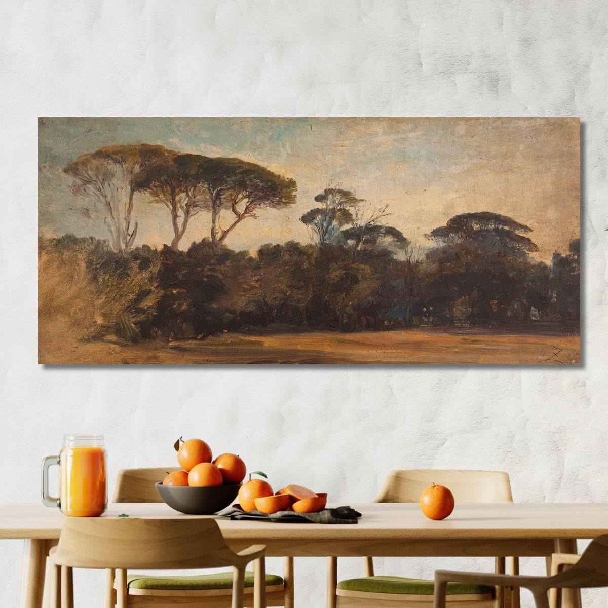 Stone Pines Near Naples Félix Ziem fzm101 canvas print 
