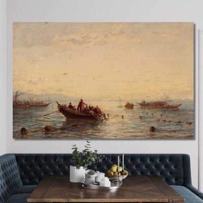 Sausset Tuna Fishing Félix Ziem fzm118 canvas print 