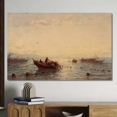 Sausset Tuna Fishing Félix Ziem fzm118 canvas print 