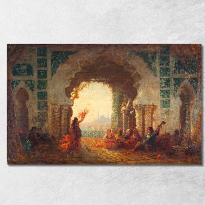Seraglio In Constantinople The Dance Of The Almeh Félix Ziem fzm120 canvas print 