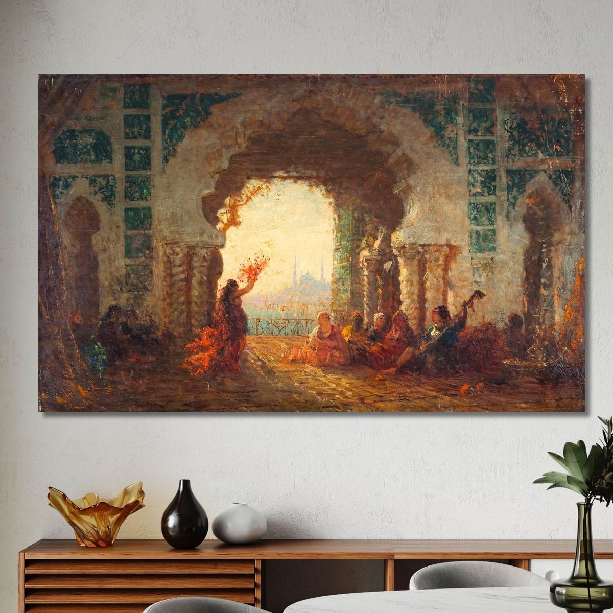 Seraglio In Constantinople The Dance Of The Almeh Félix Ziem fzm120 canvas print 