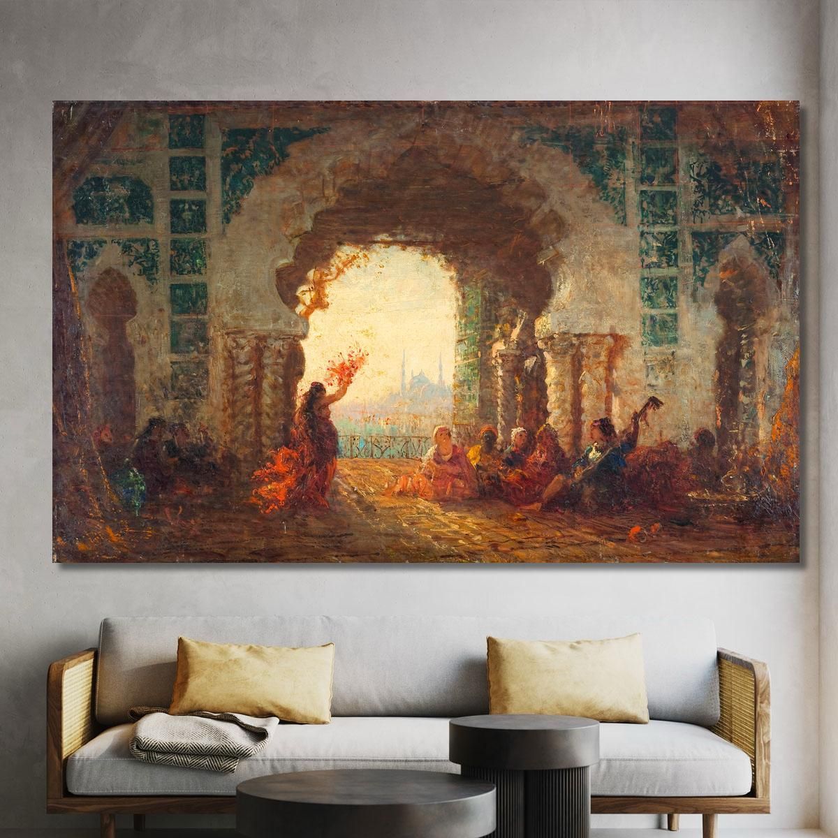 Seraglio In Constantinople The Dance Of The Almeh Félix Ziem fzm120 canvas print 
