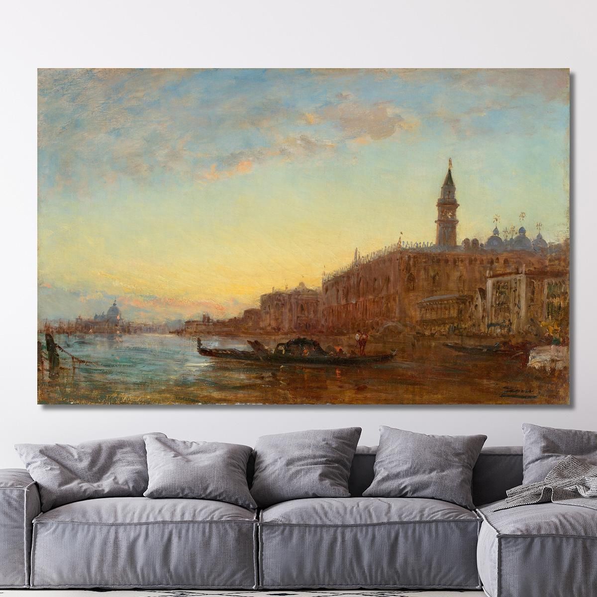 The Grand Canal In Venice Félix Ziem fzm123 canvas print 