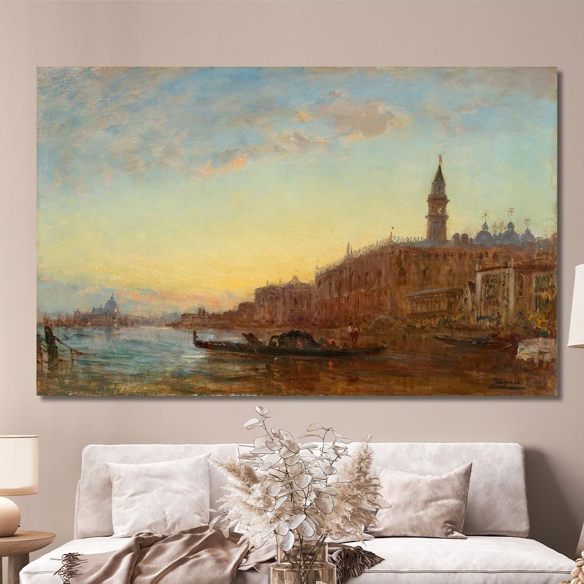 The Grand Canal In Venice Félix Ziem fzm123 canvas print 