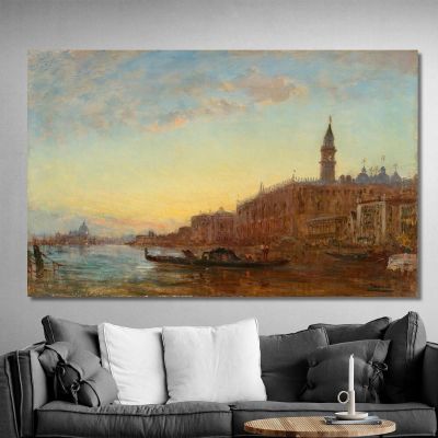 The Grand Canal In Venice Félix Ziem fzm123 canvas print 