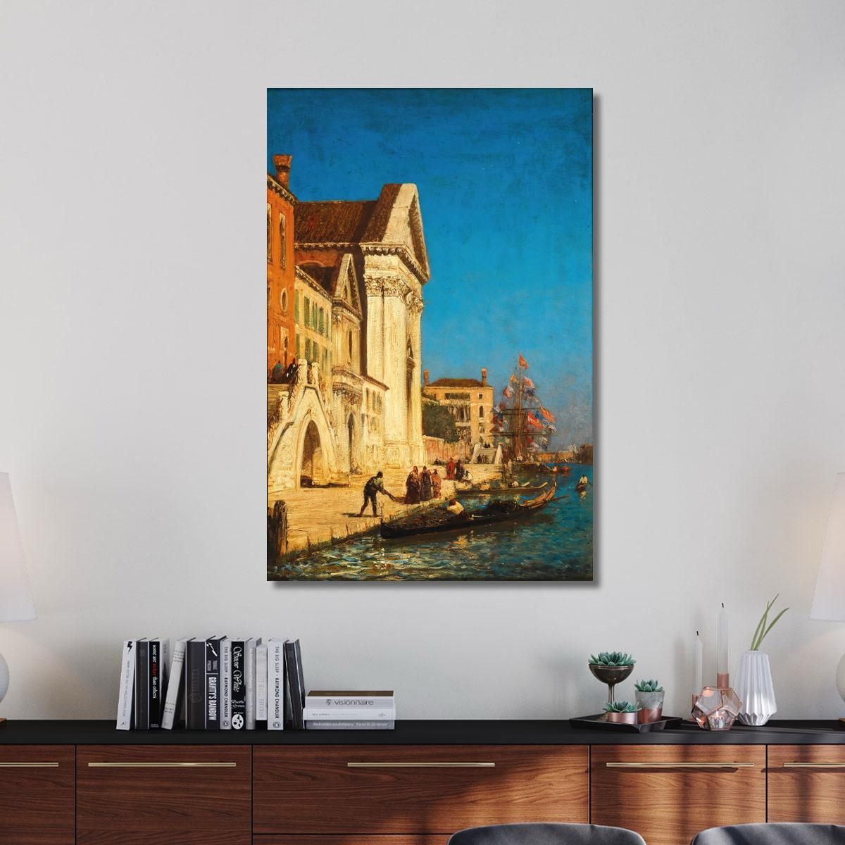 Venice Canale Della Giudecca Near The Church Of Santa Maria Del Rosario Félix Ziem fzm132 canvas print 