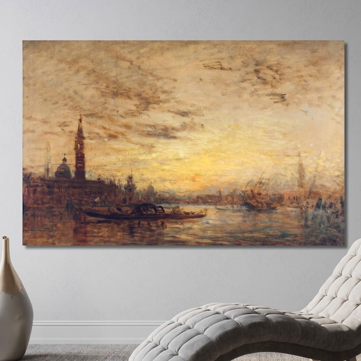 Venice La Giudecca At Dusk Félix Ziem fzm142 canvas print 