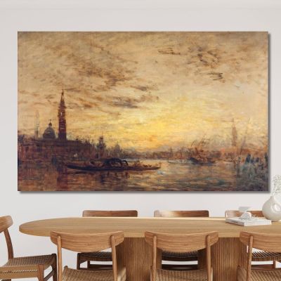 Venice La Giudecca At Dusk Félix Ziem fzm142 canvas print 