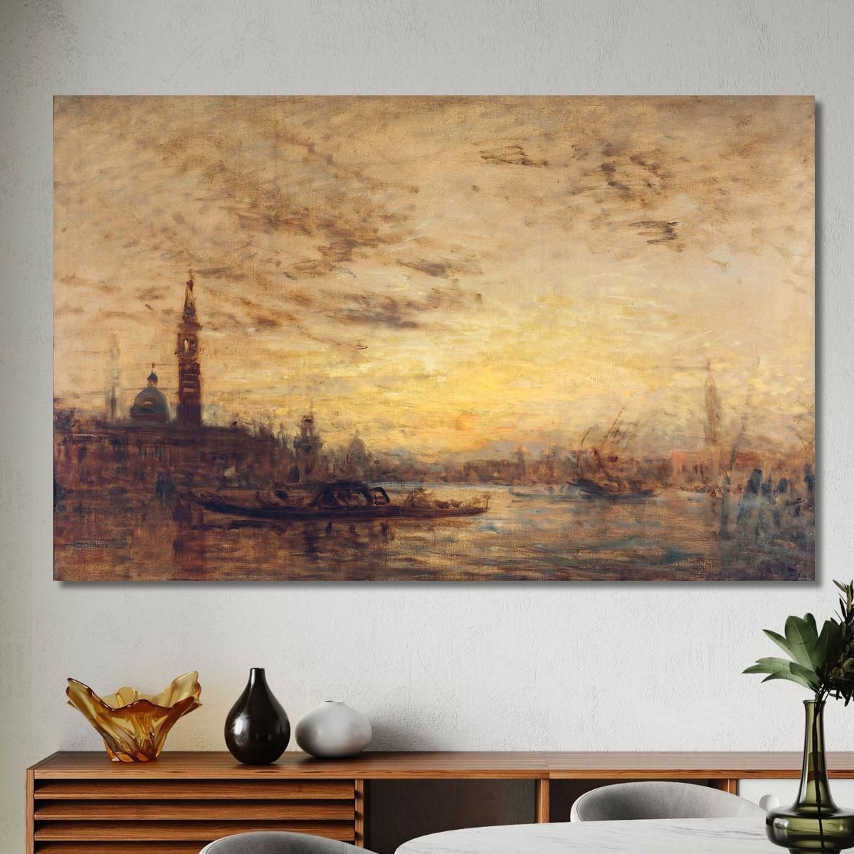 Venice La Giudecca At Dusk Félix Ziem fzm142 canvas print 