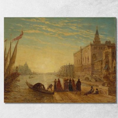 Venice Quai Des Esclavons Félix Ziem fzm151 canvas print 