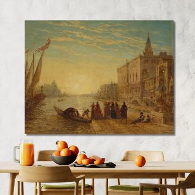 Venice Quai Des Esclavons Félix Ziem fzm151 canvas print 