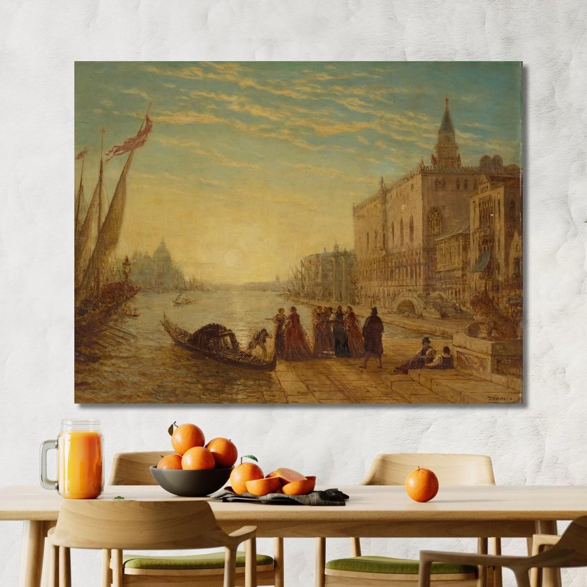 Venice Quai Des Esclavons Félix Ziem fzm151 canvas print 