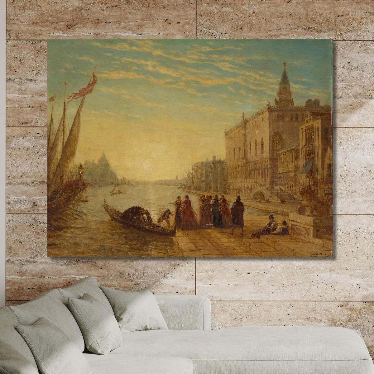 Venice Quai Des Esclavons Félix Ziem fzm151 canvas print 