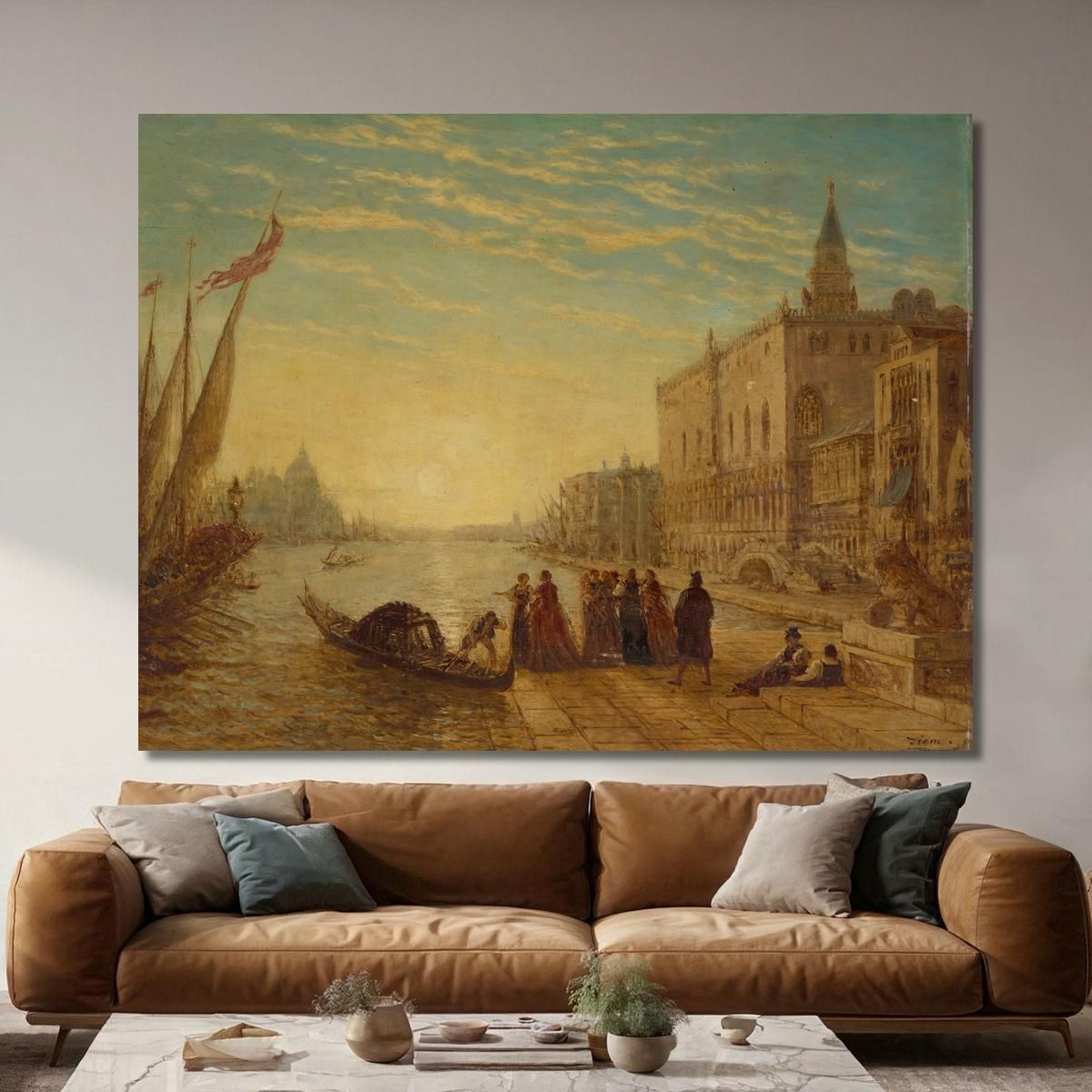 Venice Quai Des Esclavons Félix Ziem fzm151 canvas print 