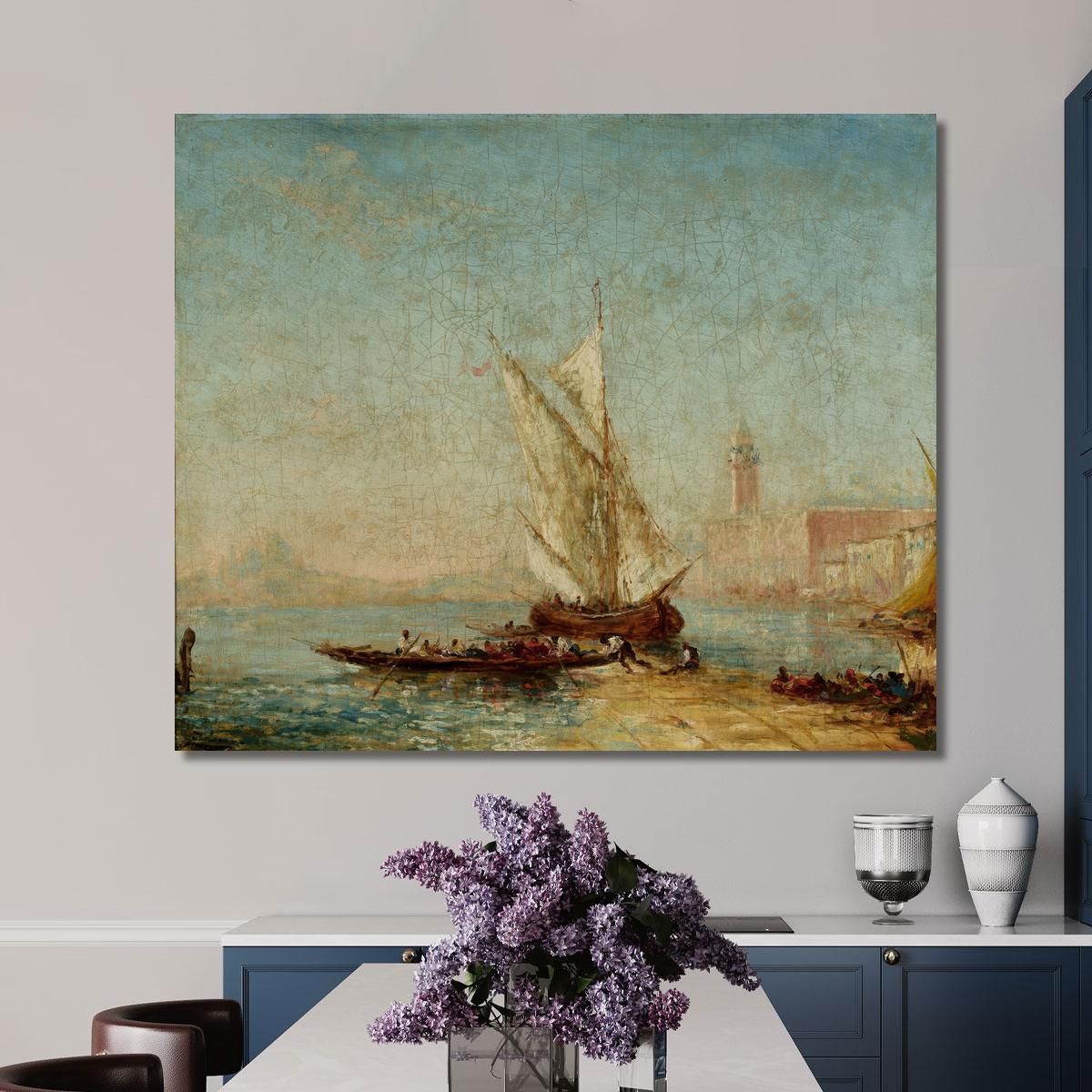 View Of Venice With The Doge'S Palace 2 Félix Ziem fzm157 canvas print 