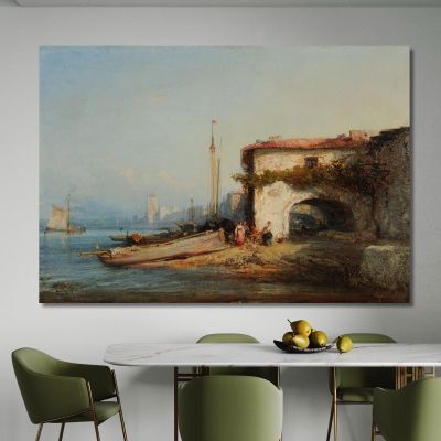 View Of Italy Félix Ziem fzm161 canvas print 