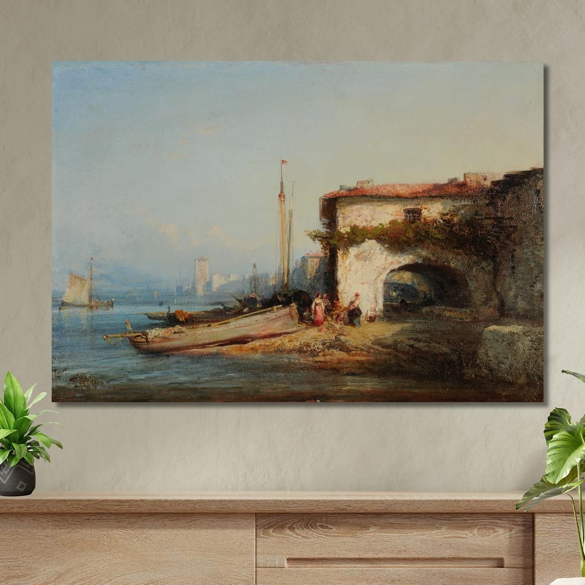 View Of Italy Félix Ziem fzm161 canvas print 