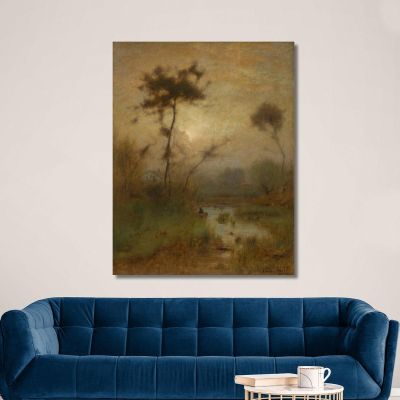 A Silver Morning George Inness gin2 canvas print 