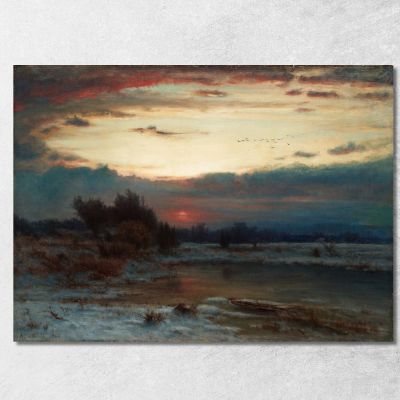 A Winter Sky George Inness gin3 canvas print 