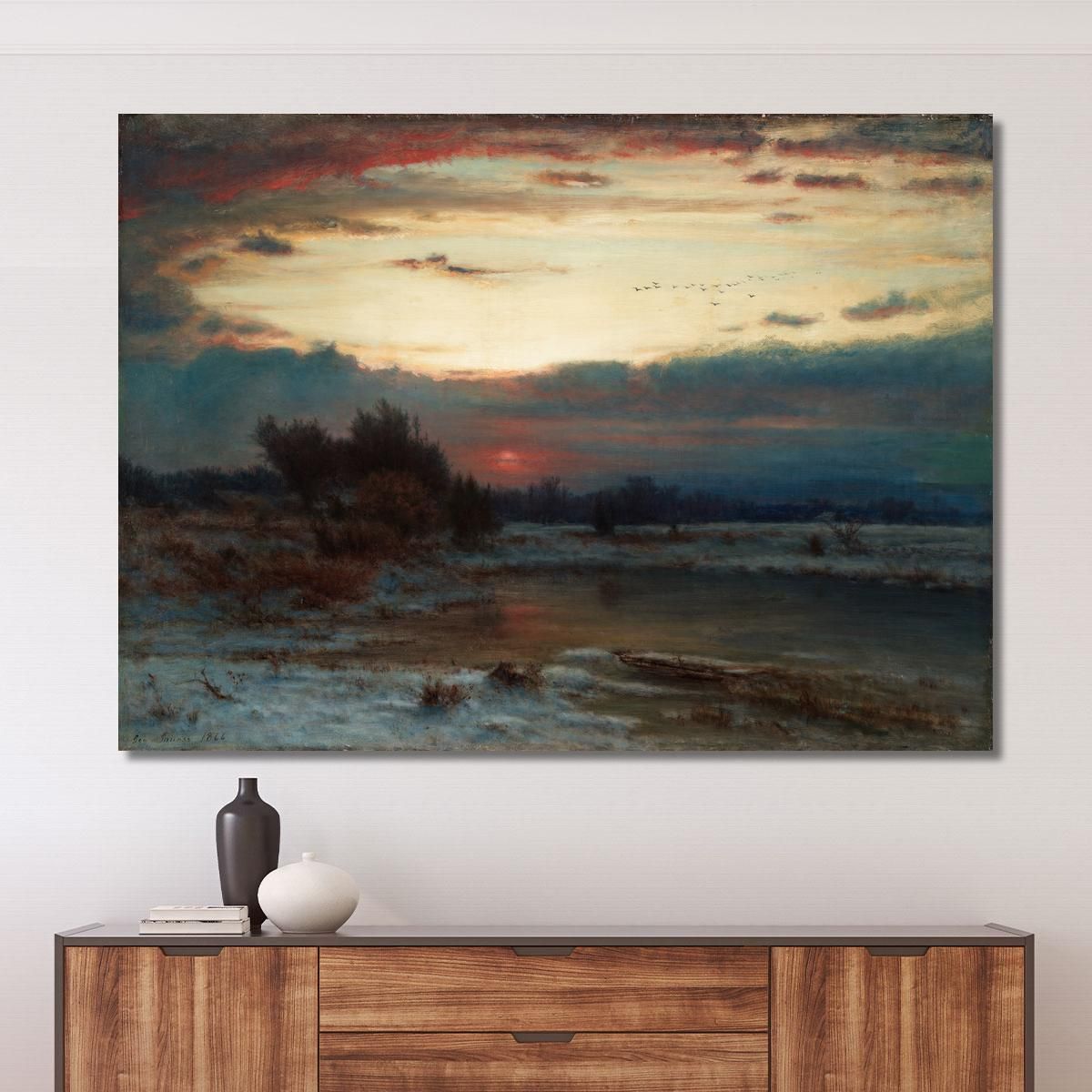 A Winter Sky George Inness gin3 canvas print 