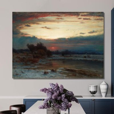 A Winter Sky George Inness gin3 canvas print 