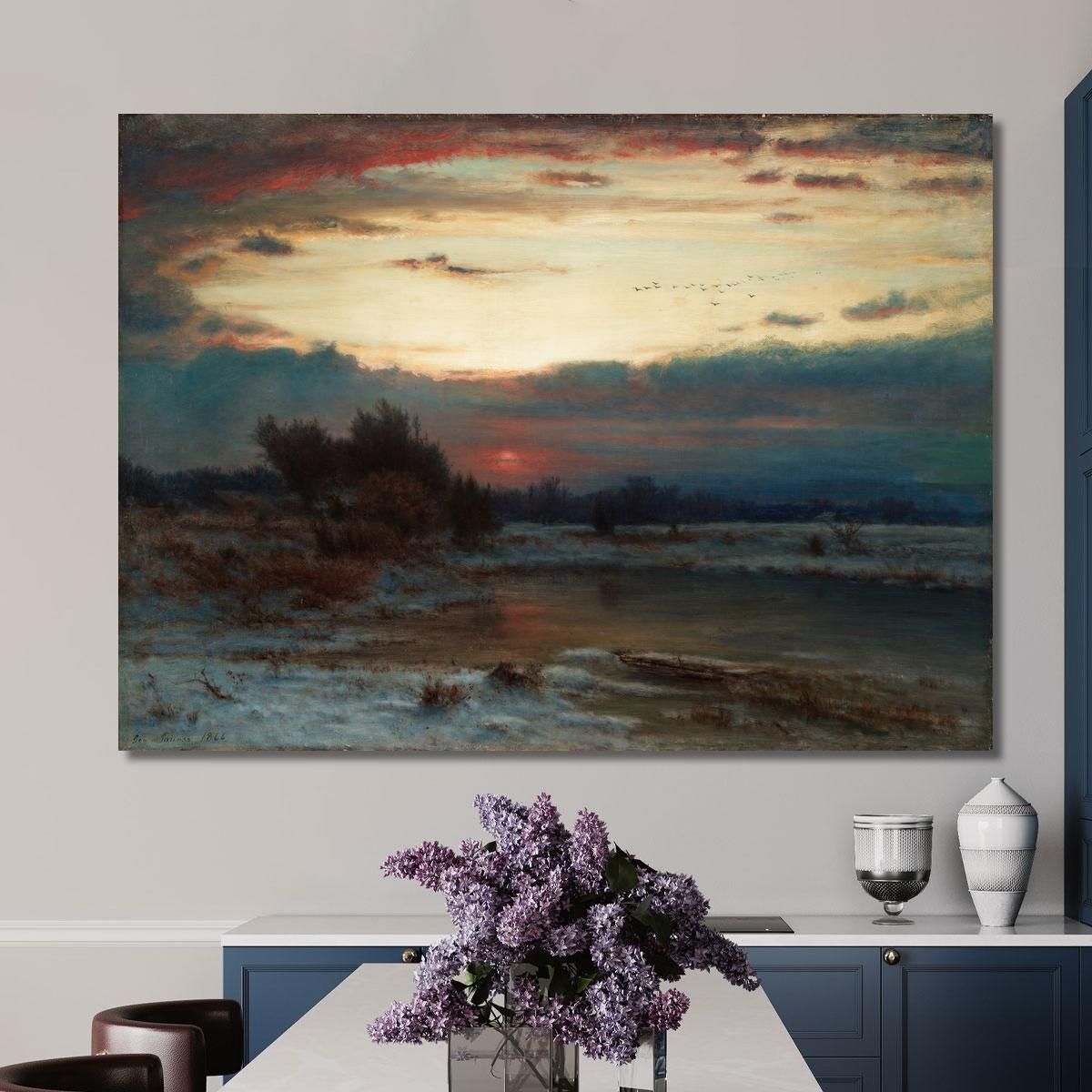 A Winter Sky George Inness gin3 canvas print 