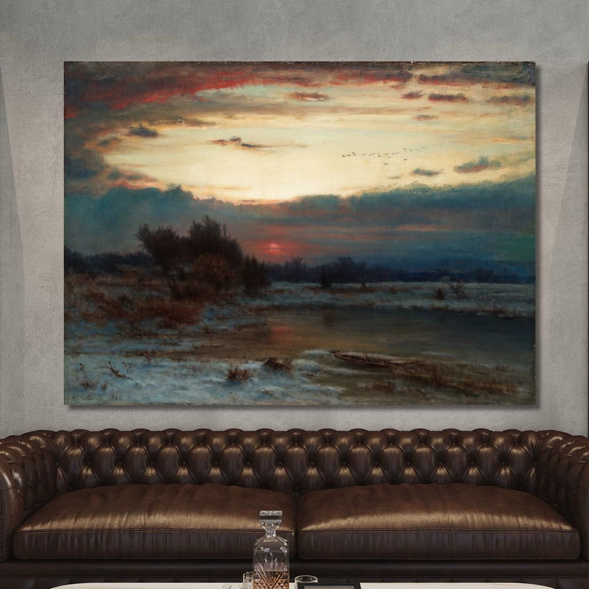 A Winter Sky George Inness gin3 canvas print 