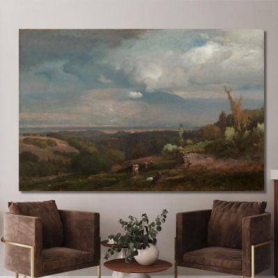 Approaching Storm From The Alban Hills George Inness gin9 canvas print 
