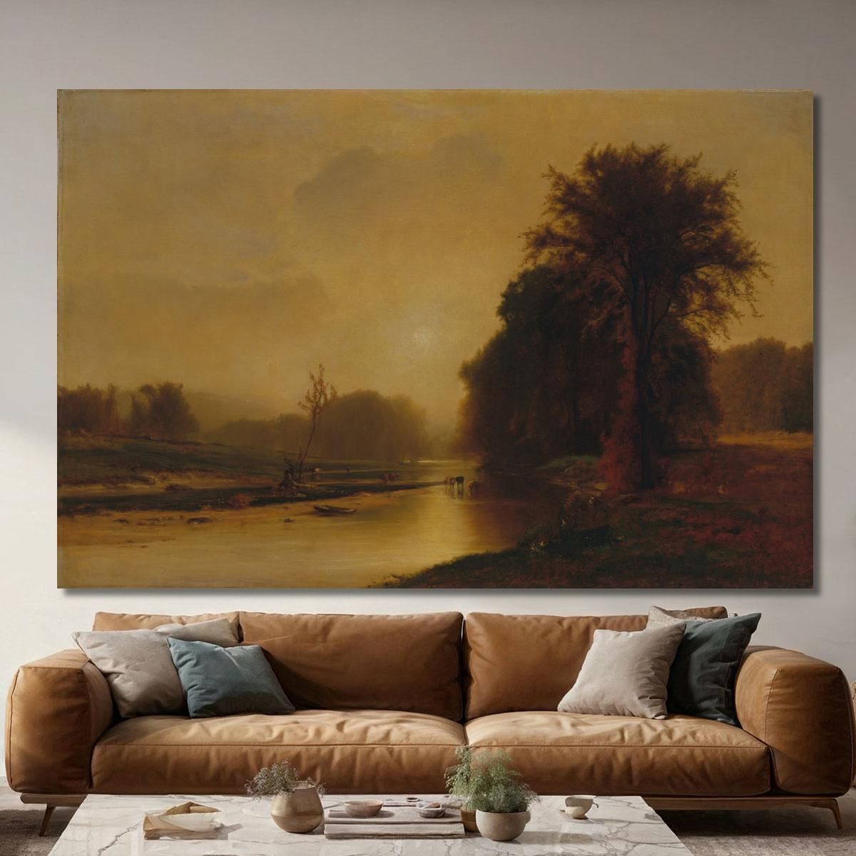 Autumn Meadows George Inness gin10 canvas print 
