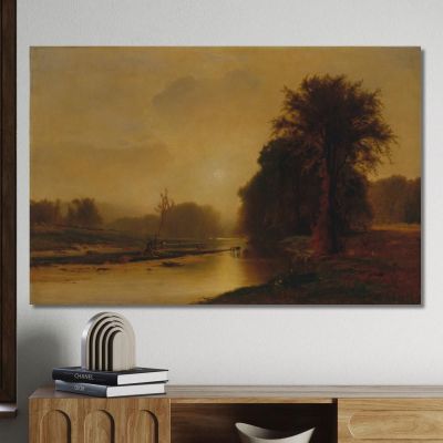 Autumn Meadows George Inness gin10 canvas print 