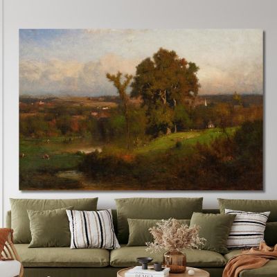 Autumn Near Marshfield George Inness gin11 canvas print 