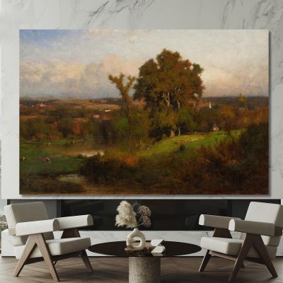 Autumn Near Marshfield George Inness gin11 canvas print 