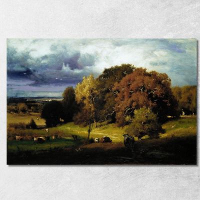 Autumn Oaks George Inness gin12 canvas print 