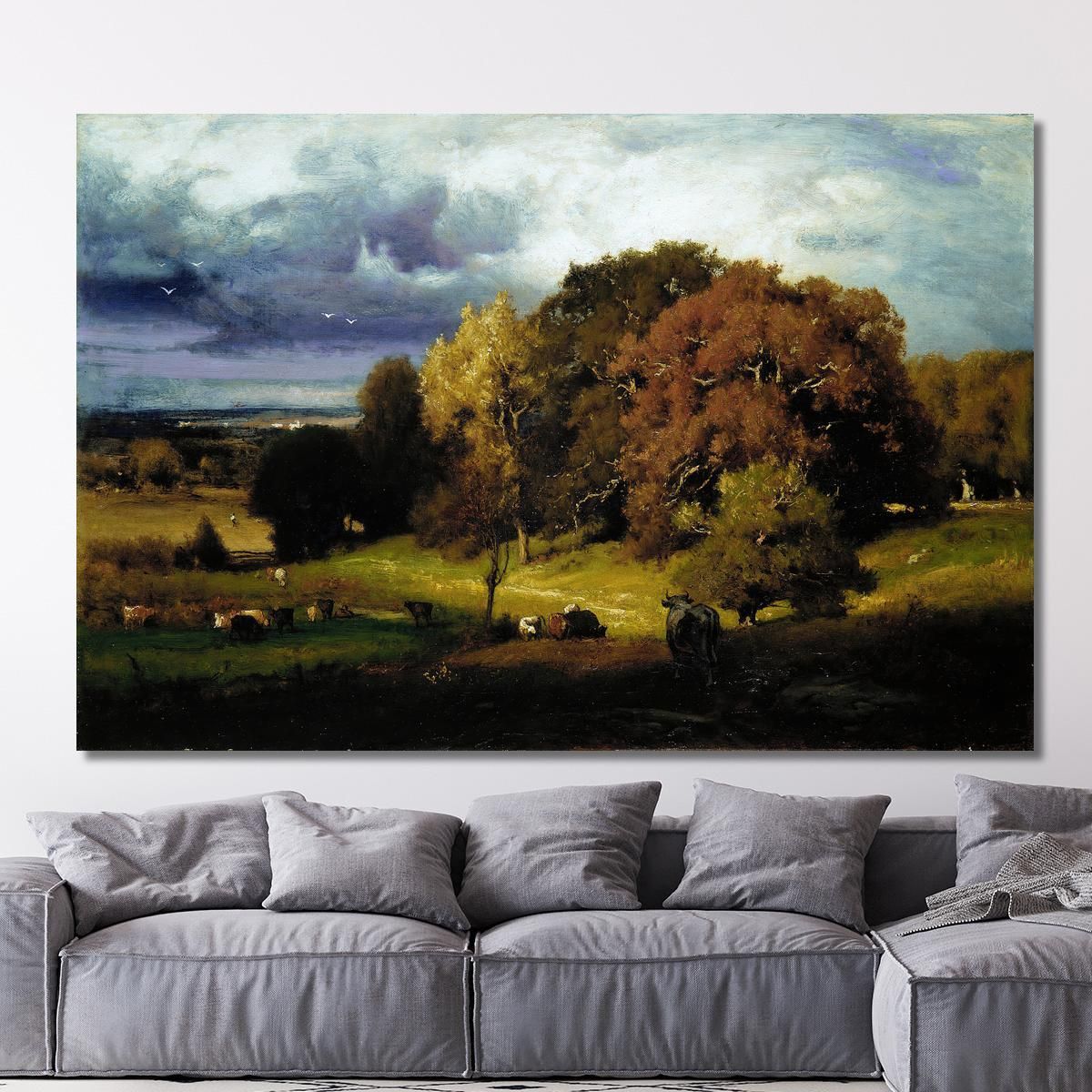 Autumn Oaks George Inness gin12 canvas print 